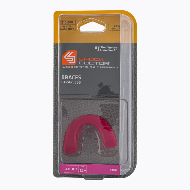 Ochraniacz szczęki Shock Doctor Braces różowy
