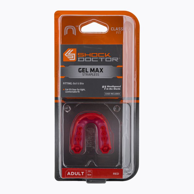 Ochraniacz szczęki Shock Doctor Gel Max czerwony
