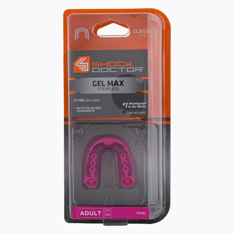 Ochraniacz szczęki Shock Doctor Gel Max różowy