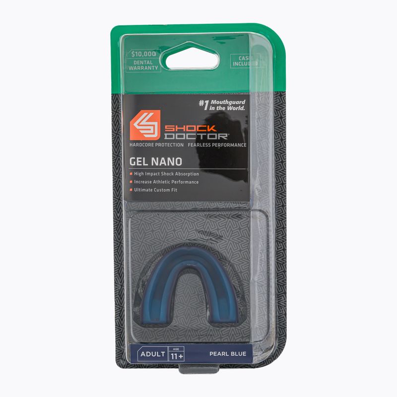 Ochraniacz szczęki Shock Doctor Gel Nano Pearl niebieski