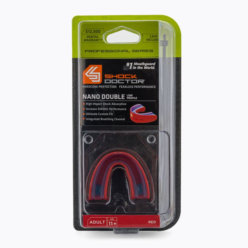 Ochraniacz szczęki Shock Doctor Nano Double czerwony