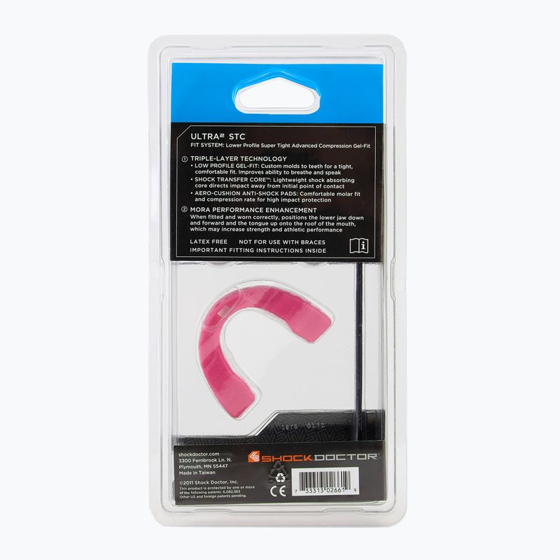 Ochraniacz szczęki Shock Doctor Ultra 2 STC różowy 2