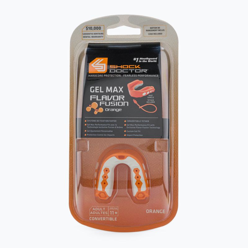 Ochraniacz szczęki Shock Doctor Gel Max Flavor Fusion pomarańczowy