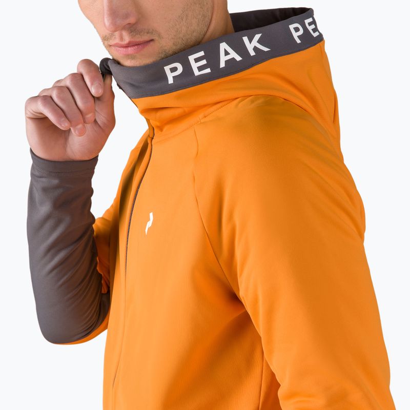 Bluza trekkingowa męska Peak Performance Rider Zip Hood orange flare/motion grey 4