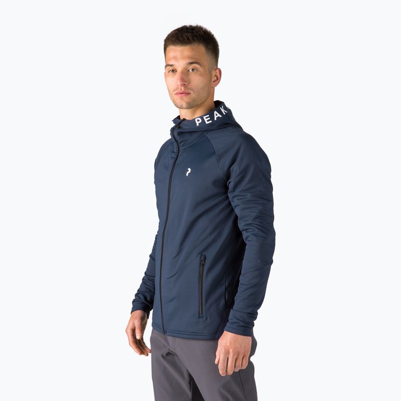 Bluza trekkingowa męska Peak Performance Rider Zip Hood 2022 blue shadow
