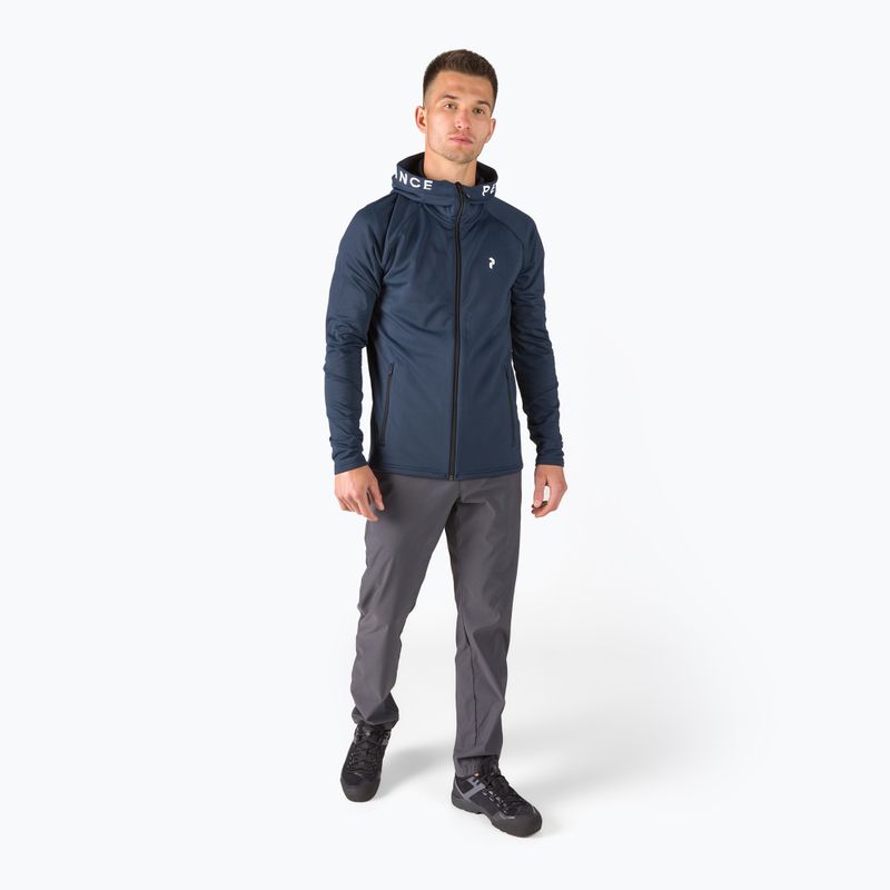 Bluza trekkingowa męska Peak Performance Rider Zip Hood 2022 blue shadow 2