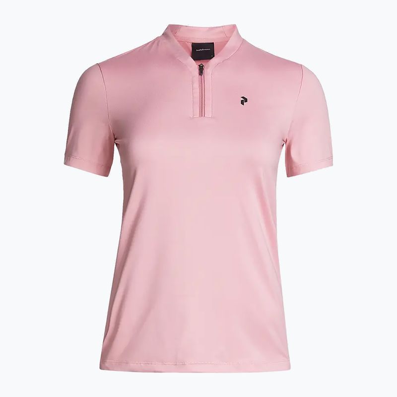 Koszulka polo damska Peak Performance Turf Zip warm blush