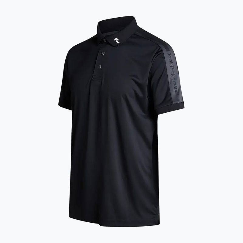 Koszulka polo męska Peak Performance Player Polo black motion grey 2