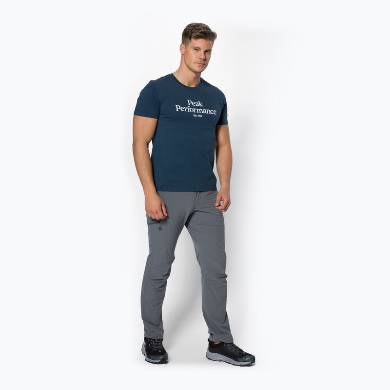 Koszulka trekkingowa męska Peak Performance Original blue steel 2