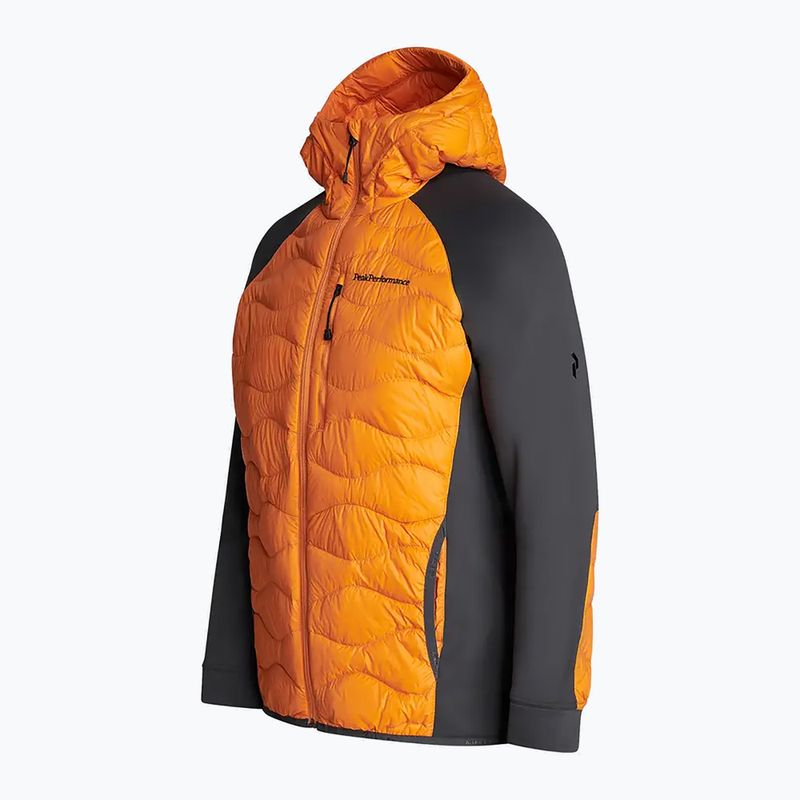 Kurtka hybrydowa męska Peak Performance Helium Down Hybrid Hood orange flare 2