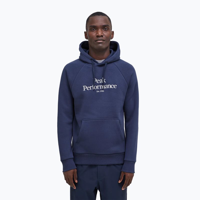 Bluza trekkingowa męska Peak Performance Original Hood blue shadow