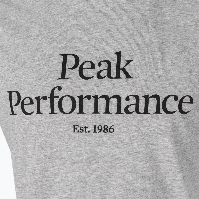 Koszulka trekkingowa męska Peak Performance Original med grey melange 5