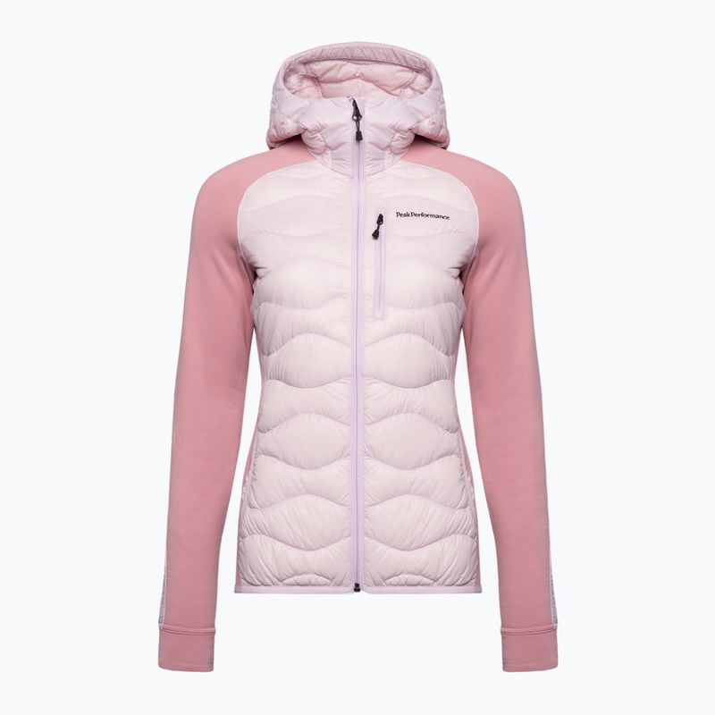 Kurtka hybrydowa damska Peak Performance Helium Down Hybrid Hood cold blush