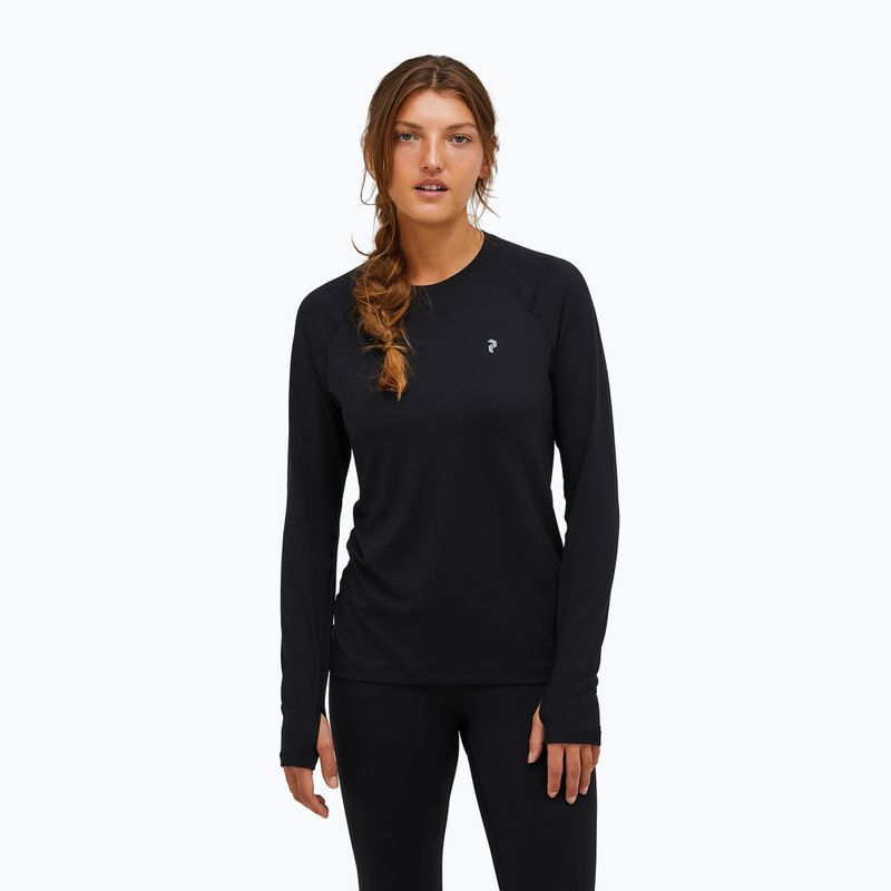 Longsleeve termoaktywny damski Peak Performance Spirit Crew black