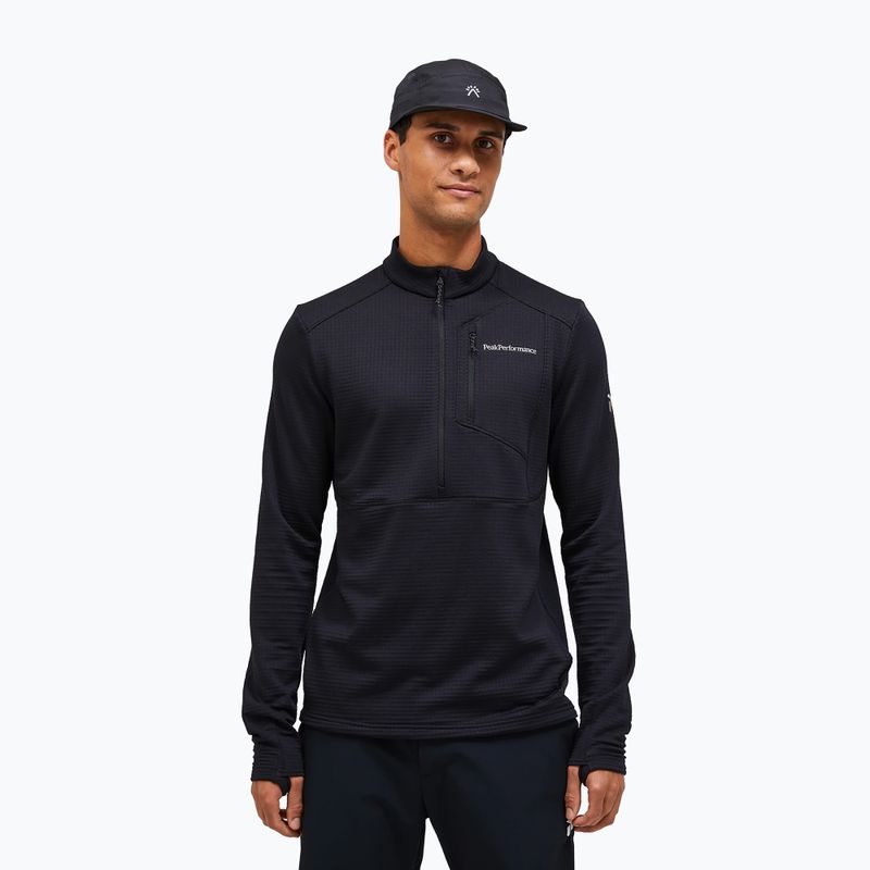 Bluza polarowa męska Peak Performance Trail Polartec Power Grid Half Zip black