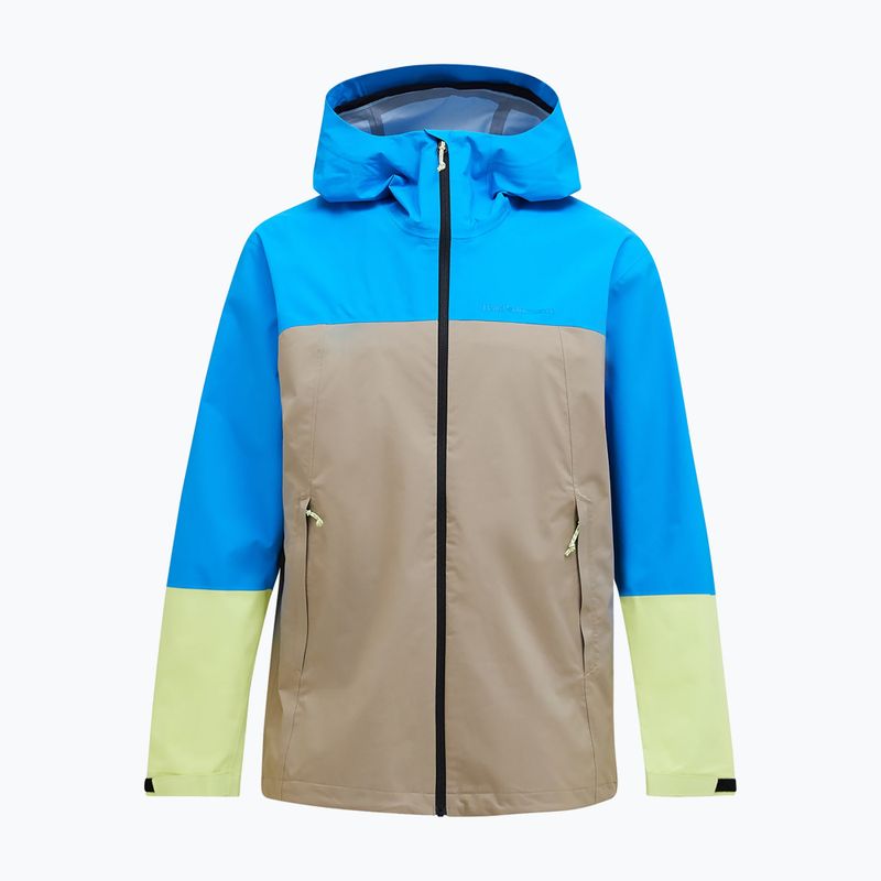 Kurtka przeciwdeszczowa męska Peak Performance Trail Hipe Shell Jacket brilliant blue/beige/ sunny 5