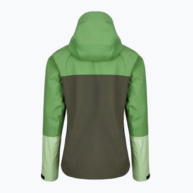 Kurtka przeciwdeszczowa damska Peak Performance Trail Hipe Shell Jacket peppermint/pine needle/vivid 2