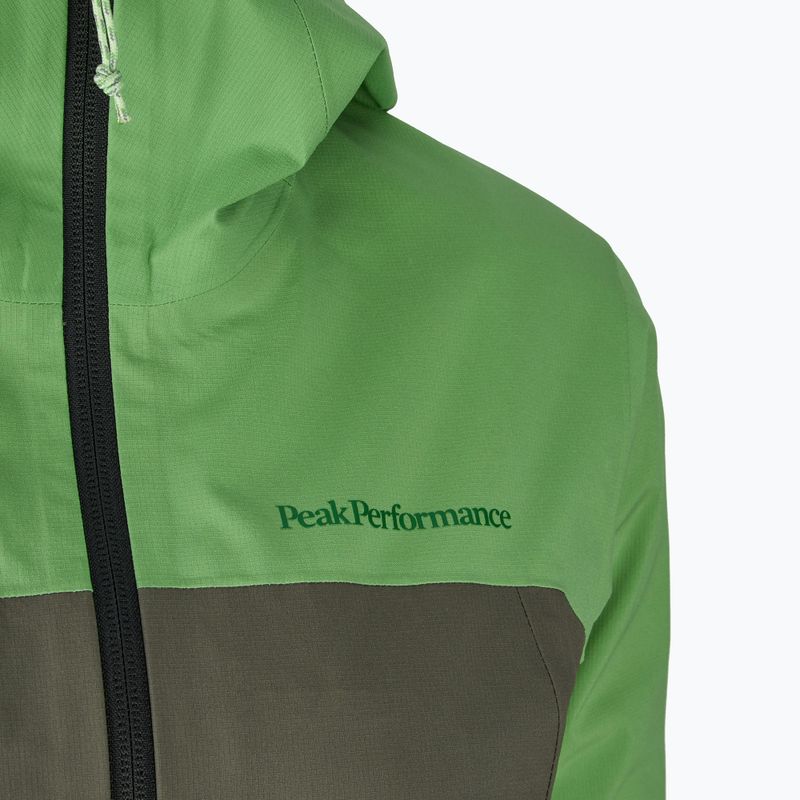 Kurtka przeciwdeszczowa damska Peak Performance Trail Hipe Shell Jacket peppermint/pine needle/vivid 3