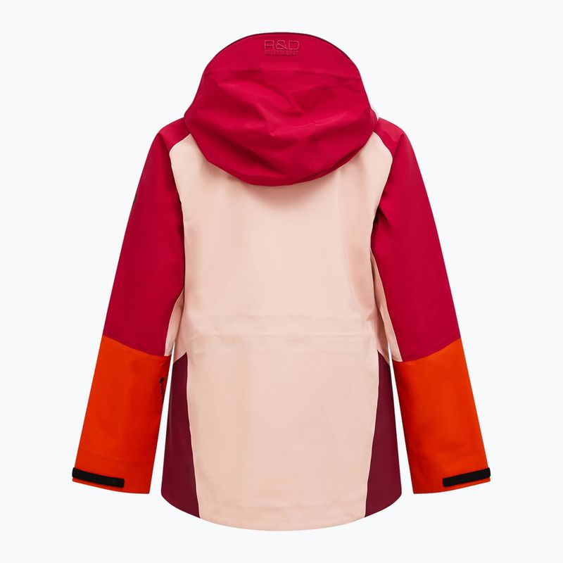 Kurtka narciarska damska Peak Performance Vislight GTX C-Knit 3L tech burgundy/peach fuzz 8