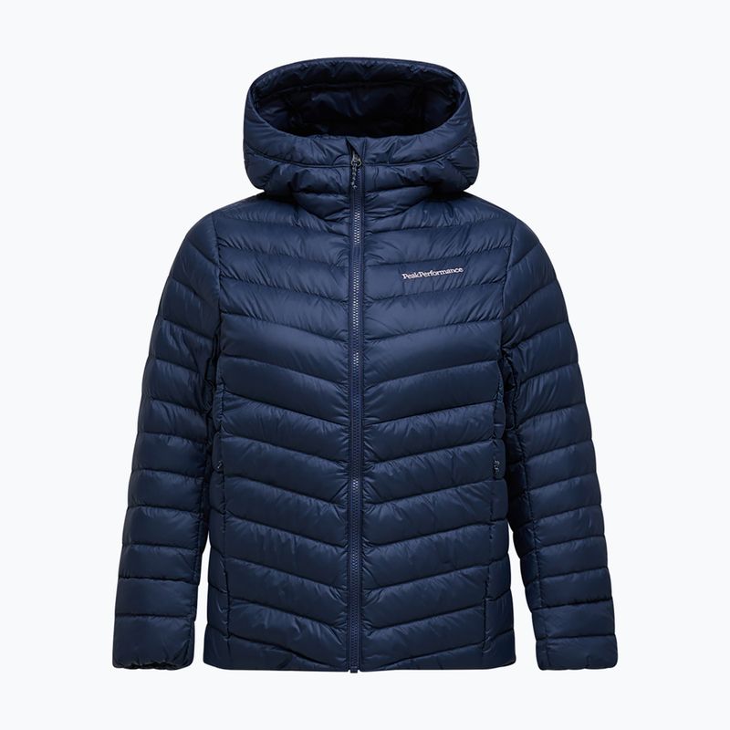 Kurtka puchowa damska Peak Performance Frost Down Hood Jacket blue shadow