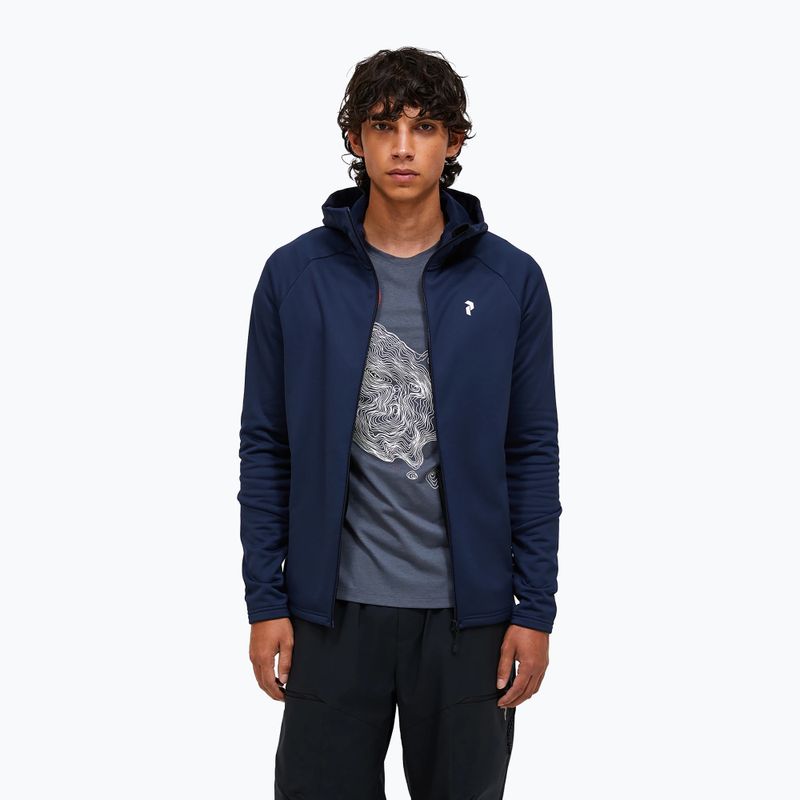 Bluza męska Peak Performance Rider Essentials Zip Hood blue shadow/blue shadow 4