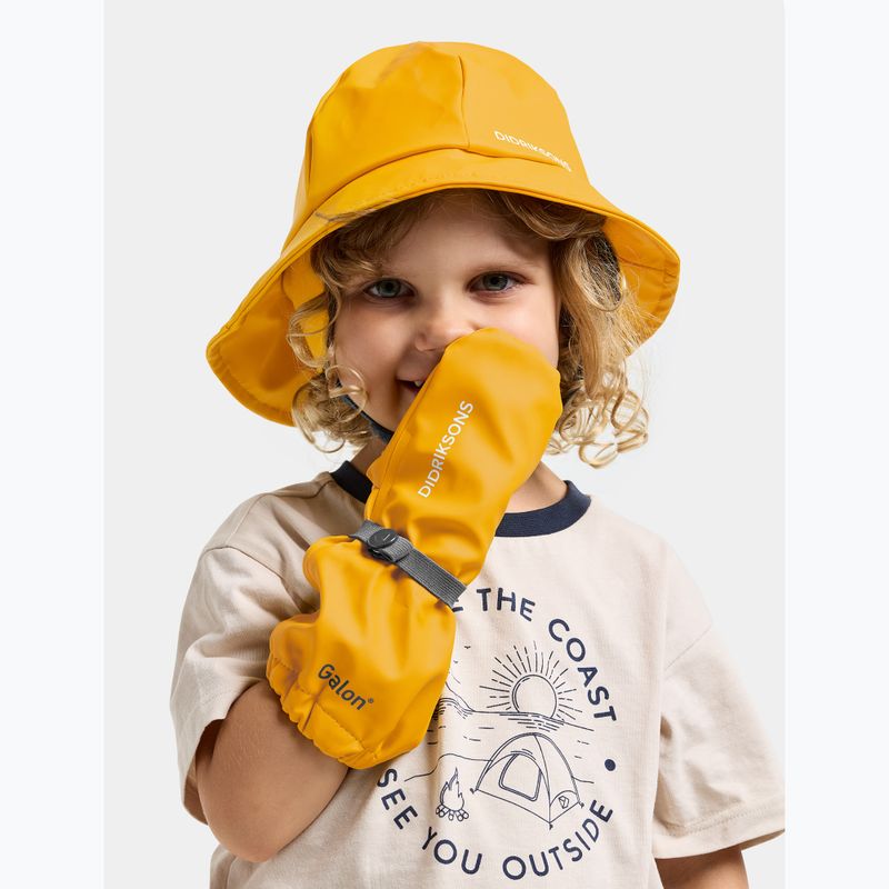 Rękawice narciarskie dziecięce Didriksons Pileglove 8 oat yellow 4