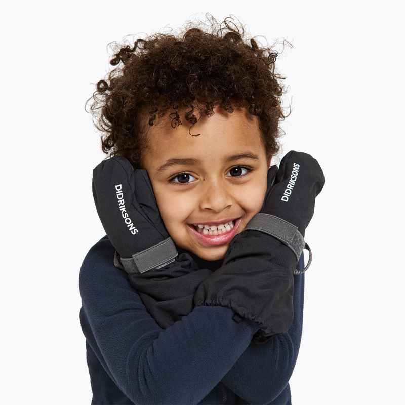 Rękawice narciarskie dziecięce Didriksons Biggles Mittens black 3