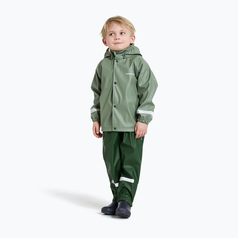 Komplet przeciwdeszczowy dziecięcy Didriksons Slaskeman light moss 5