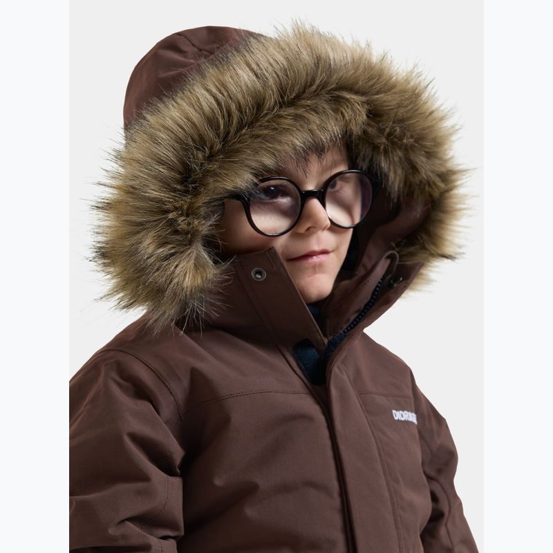 Kurtka zimowa dziecięca Didriksons Bjärven 5 Parka shadow brown 5
