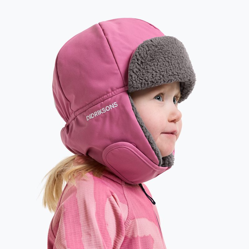Czapka zimowa dziecięca Didriksons Biggles 7 heather pink 2