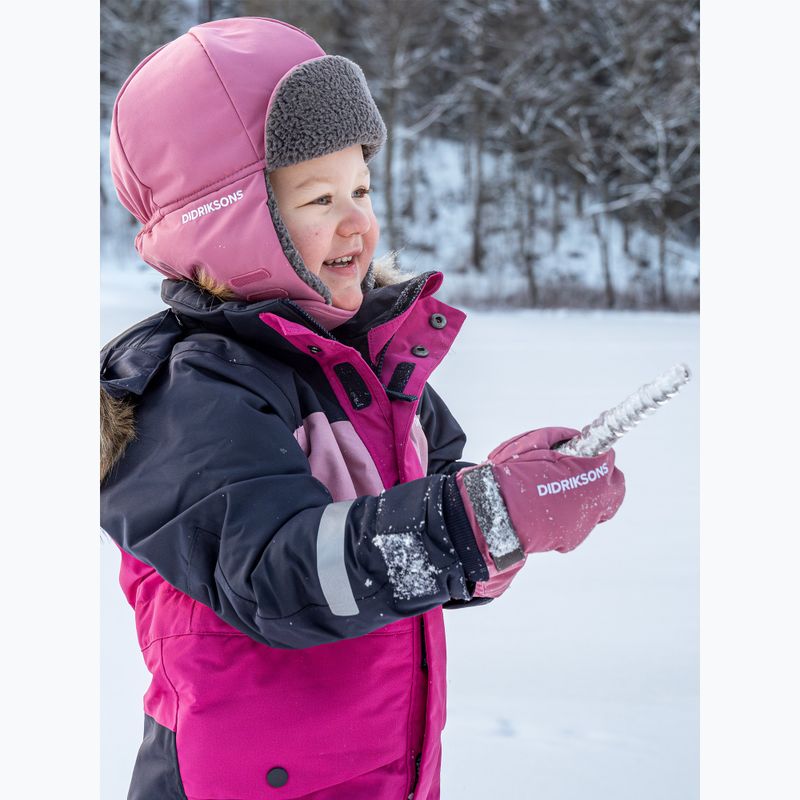 Czapka zimowa dziecięca Didriksons Biggles 7 heather pink 5