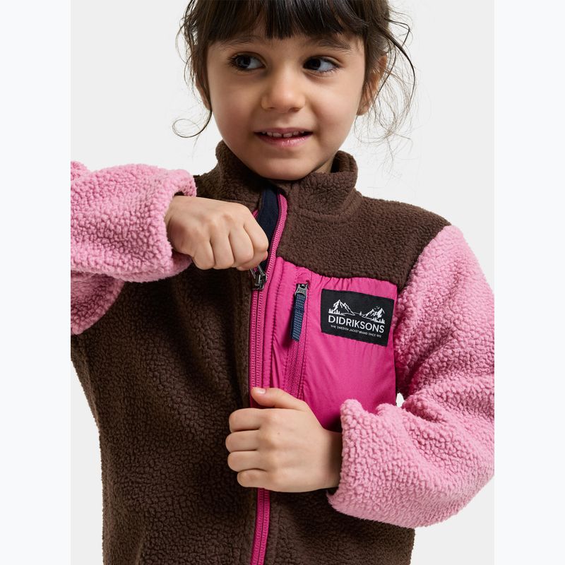 Bluza polarowa dziecięca Didriksons Anten 2 Fz oyster pink 8