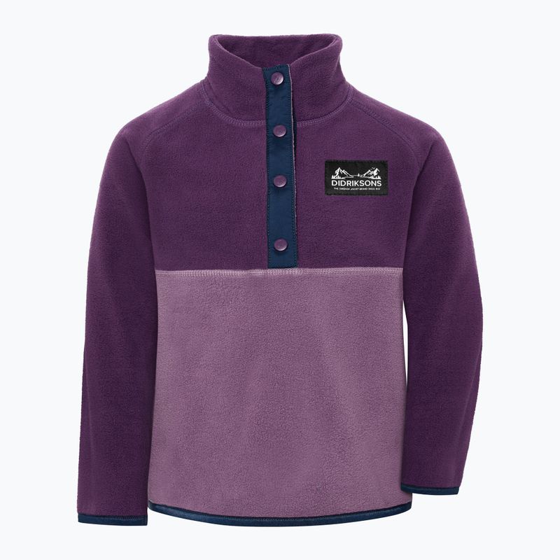 Bluza polarowa dziecięca Didriksons Monte 6 Half Button northen purple