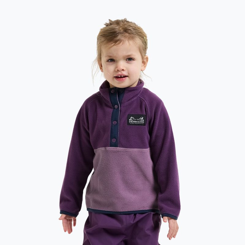 Bluza polarowa dziecięca Didriksons Monte 6 Half Button northen purple 3