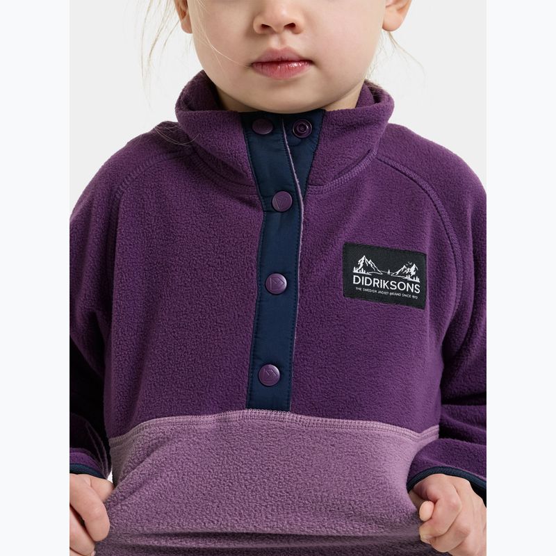 Bluza polarowa dziecięca Didriksons Monte 6 Half Button northen purple 7