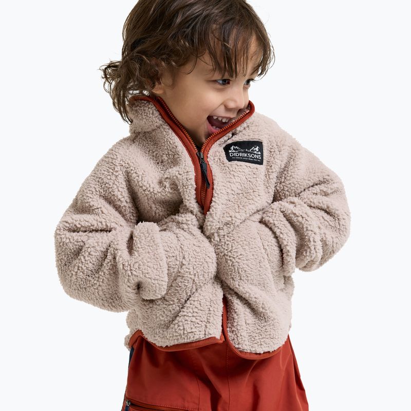 Bluza polarowa dziecięca Didriksons Gibbsc 2 Fz beach beige/rust 3