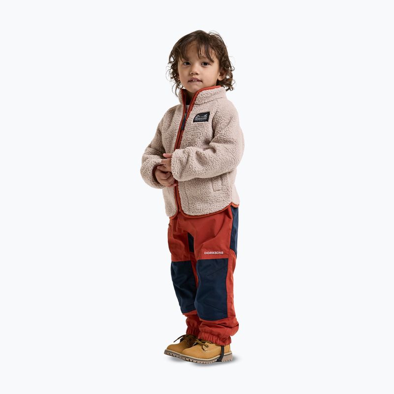 Bluza polarowa dziecięca Didriksons Gibbsc 2 Fz beach beige/rust 4
