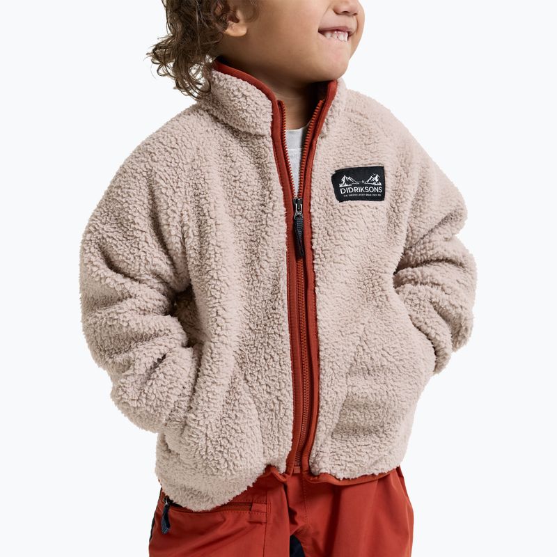 Bluza polarowa dziecięca Didriksons Gibbsc 2 Fz beach beige/rust 8