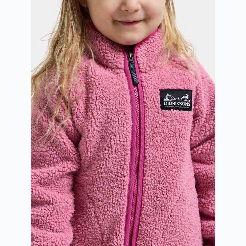 Bluza polarowa dziecięca Didriksons Gibbsc 2 Fz heather pink/cactus pink 7