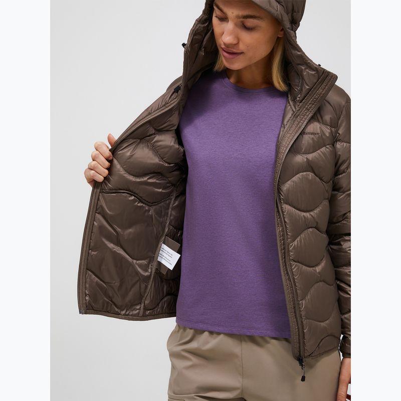 Kurtka puchowa damska Peak Performance Helium Down Hood terrain tan 4