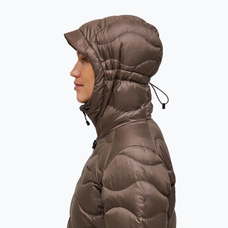Kurtka puchowa damska Peak Performance Helium Down Hood terrain tan 5