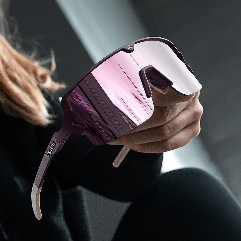 Okulary przeciwsłoneczne Tripoint 009 Lake Prespa Small matt burgundy/brown/pink multi 6