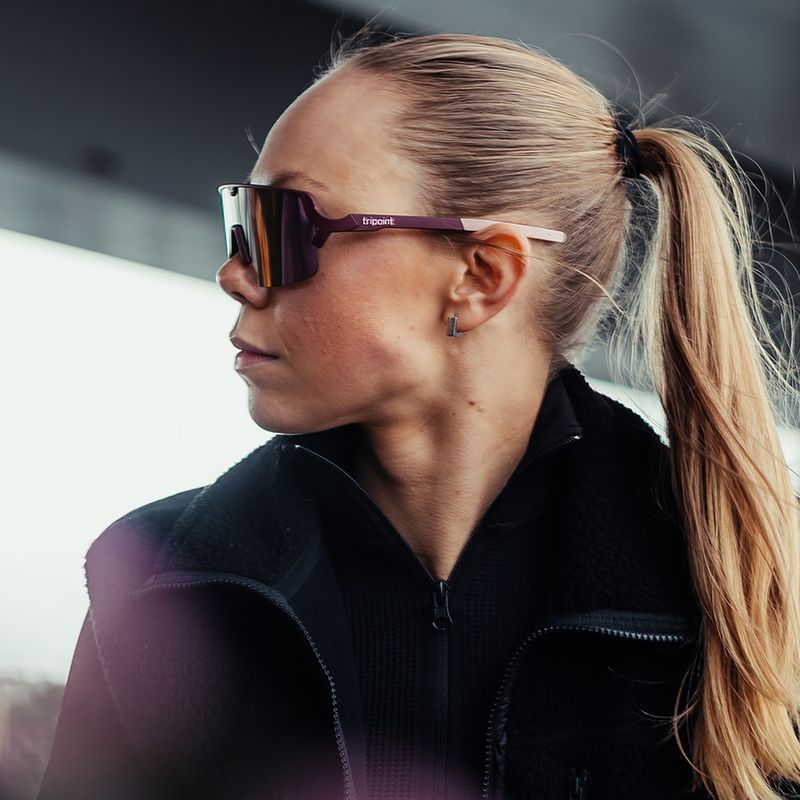 Okulary przeciwsłoneczne Tripoint 009 Lake Prespa Small matt burgundy/brown/pink multi 8