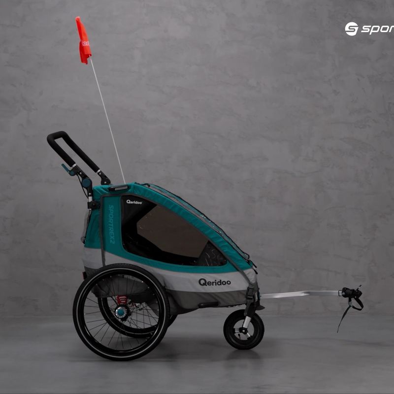 Przyczepka rowerowa Qeridoo Sportrex 2 petrol blue 9