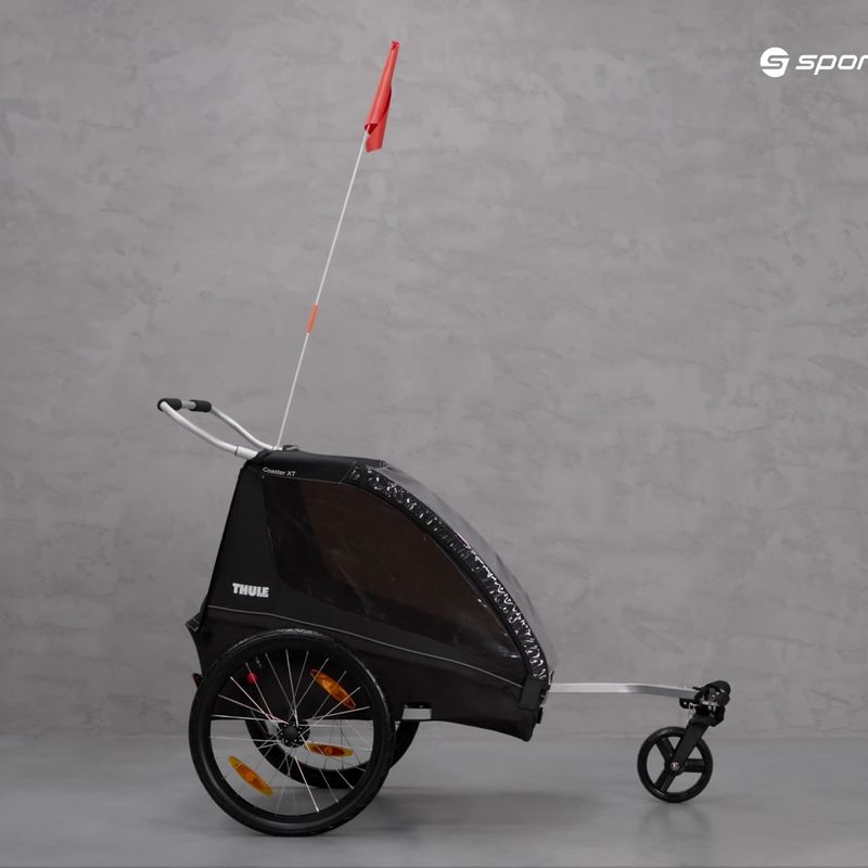 Przyczepka rowerowa dwuosobowa Thule Coaster XT Bike Trailer+Stroll czarna 10101810 9