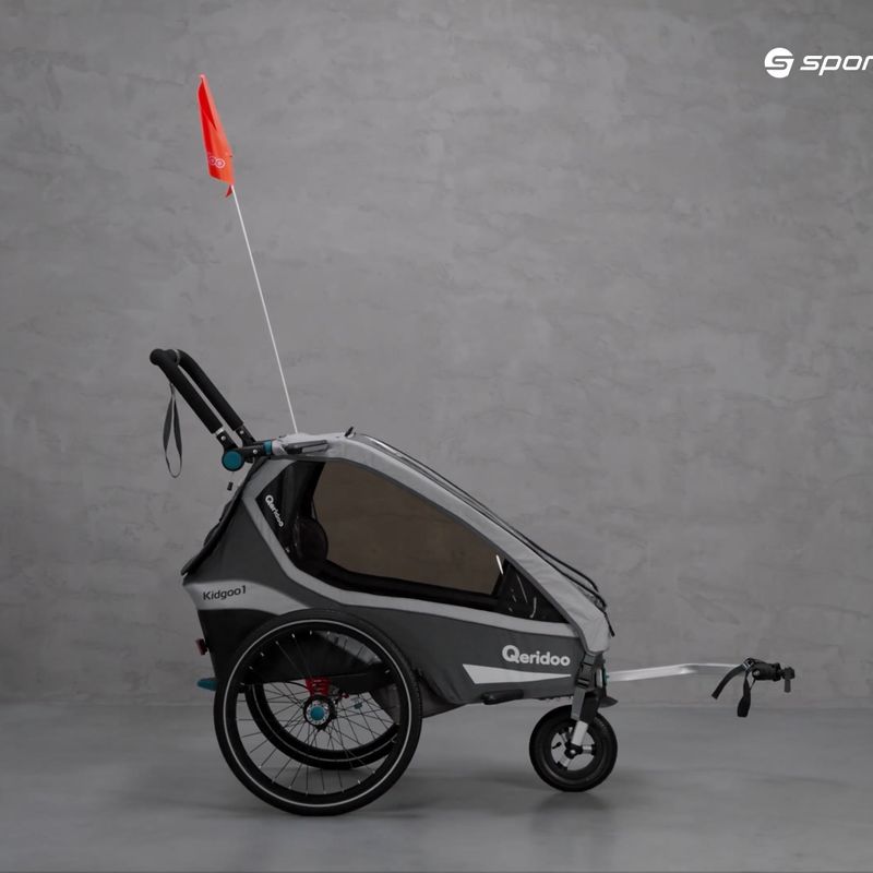 Przyczepka rowerowa Qeridoo Kidgoo1 Sport anthracite grey 12