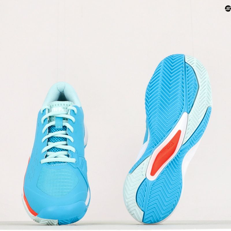 Buty do tenisa damskie Wilson Rush Pro Ace Clay W scuba blue/white/fiery coral tn 17