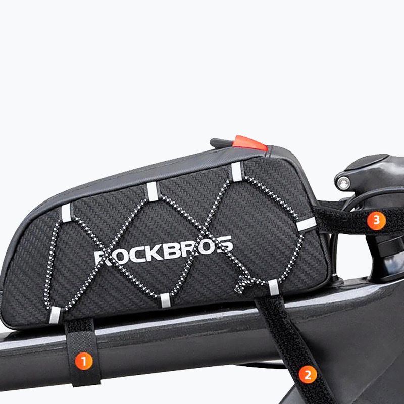 Torba rowerowa na ramę Rockbros 039BK Bike Tube Bag 1 l black 4