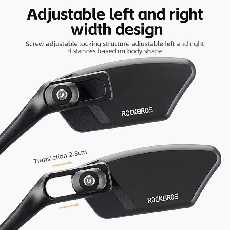 Lusterko rowerowe Rockbros 26210007001 Mirror 1 pcs Left black 3