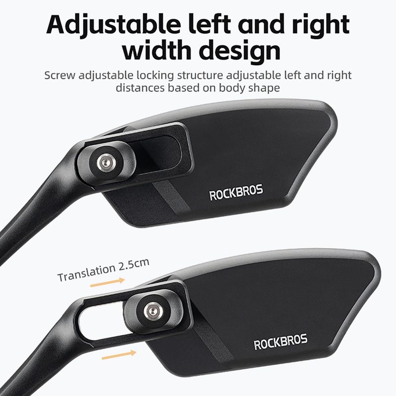 Lusterko rowerowe Rockbros 26210007002 Mirror 1 pcs Right black 3